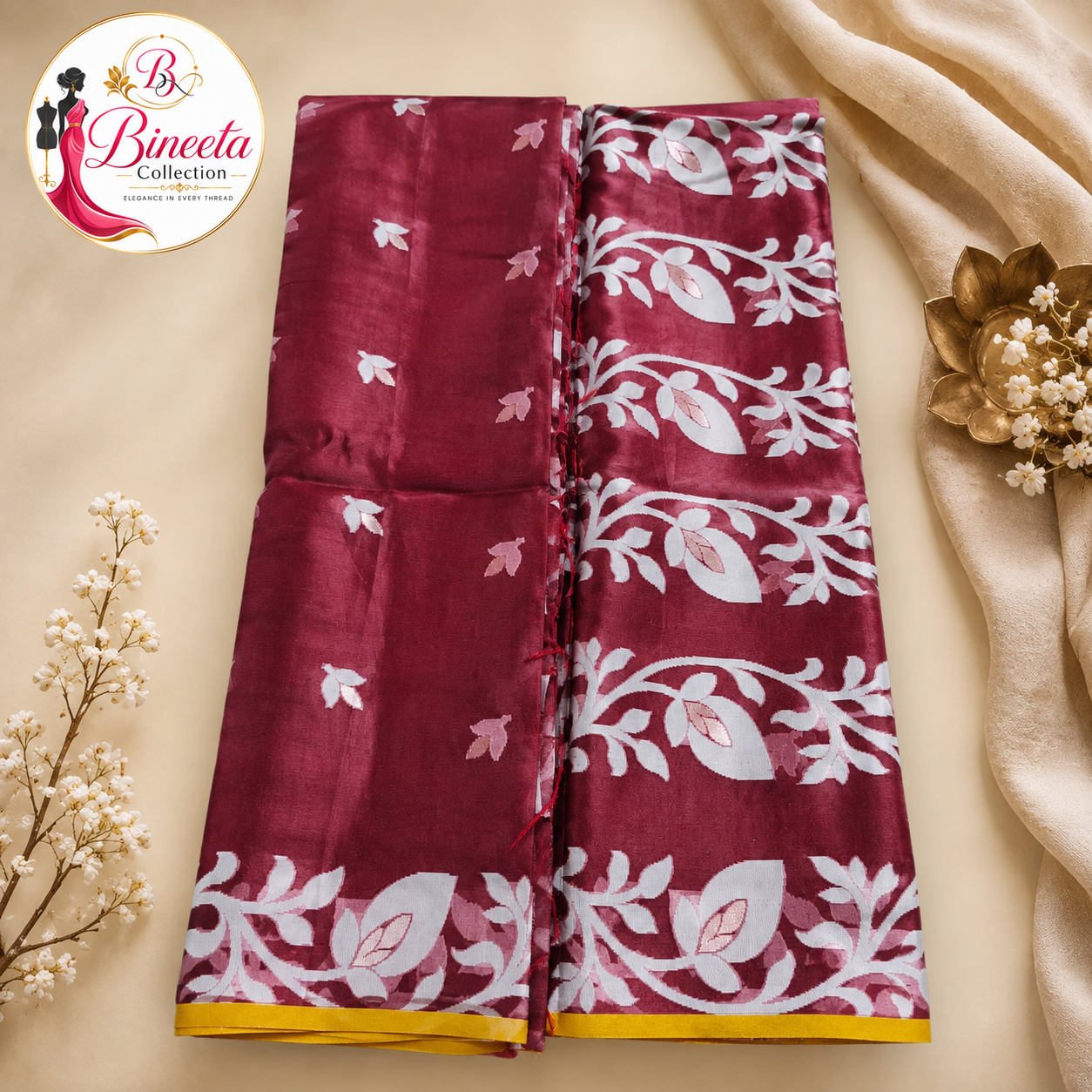 Organza silk saree — view 2