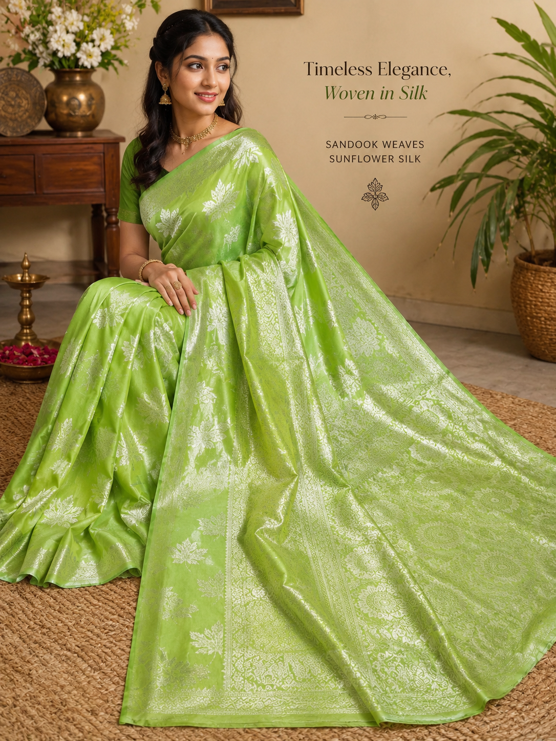 Semi Bangalore Silk Saree