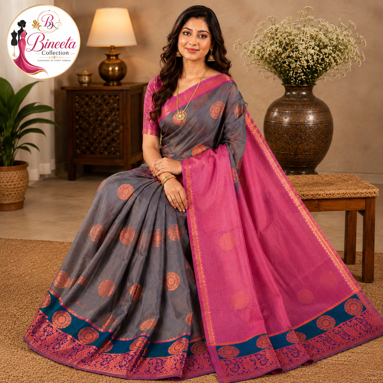Dual-Tone Silk Saree